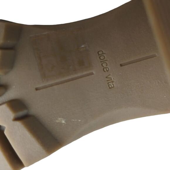 Dolce Vita Celida Black Leather Nylon Platform High Heel Hiking Boots Size 5.5 - Picture 8 of 10